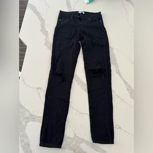 Paige ripped black jeans, size 27